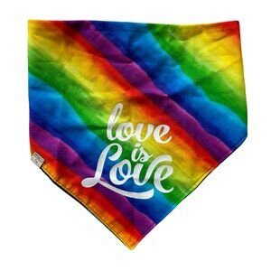 Love is Love Pride Dog Bandana | Reversible Snap On Pet Accessory | Size Large